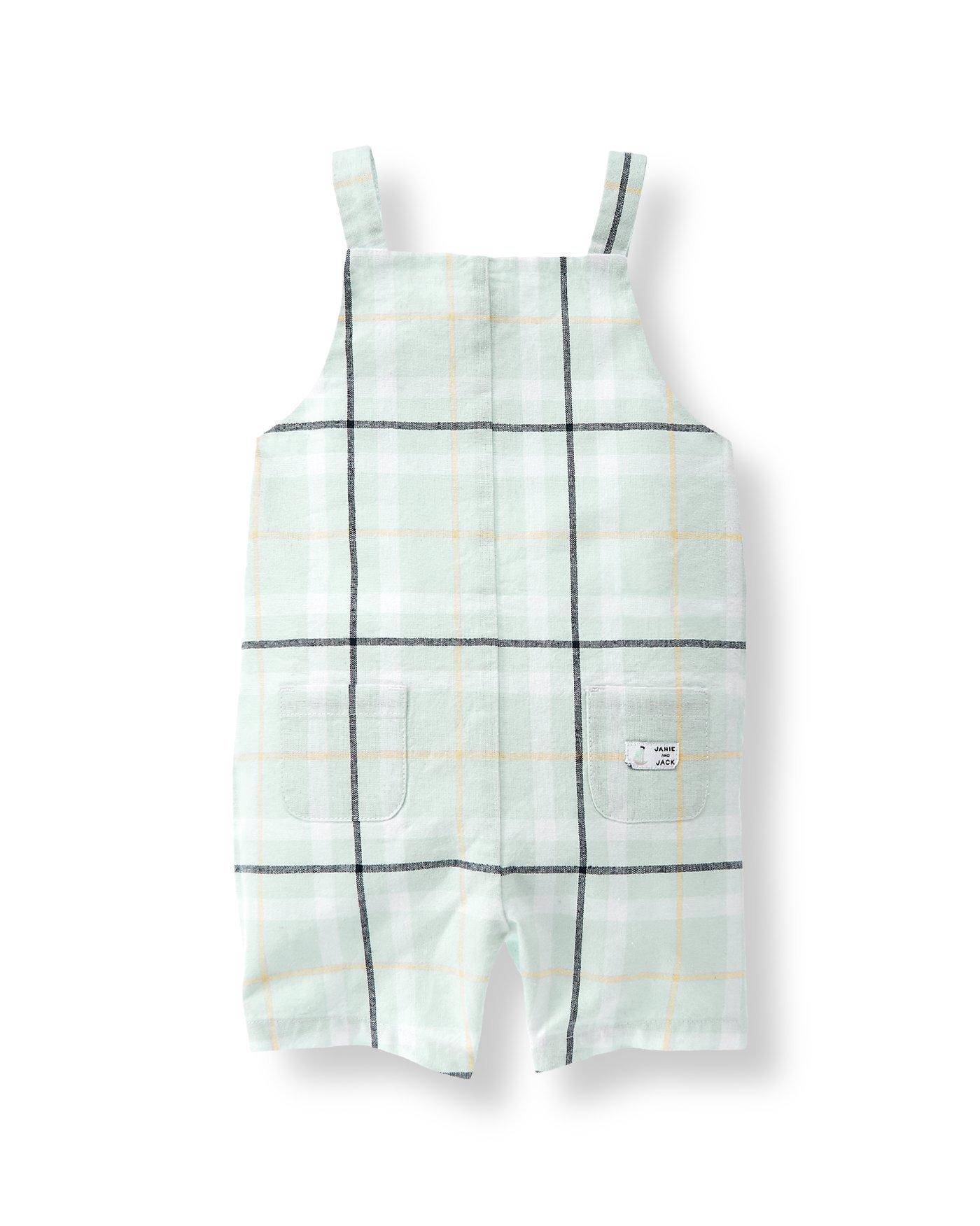 Petit Bebe Baby / Toddler Boys Red Holiday Plaid Shortall main image 1