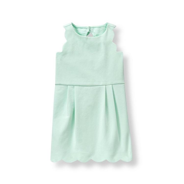 Girl Mint Scalloped Ponte Dress by Janie and Jack