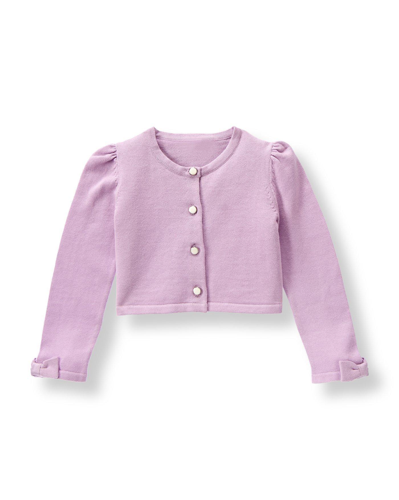 Girl Lavender Cropped Cardigan by Janie and Jack