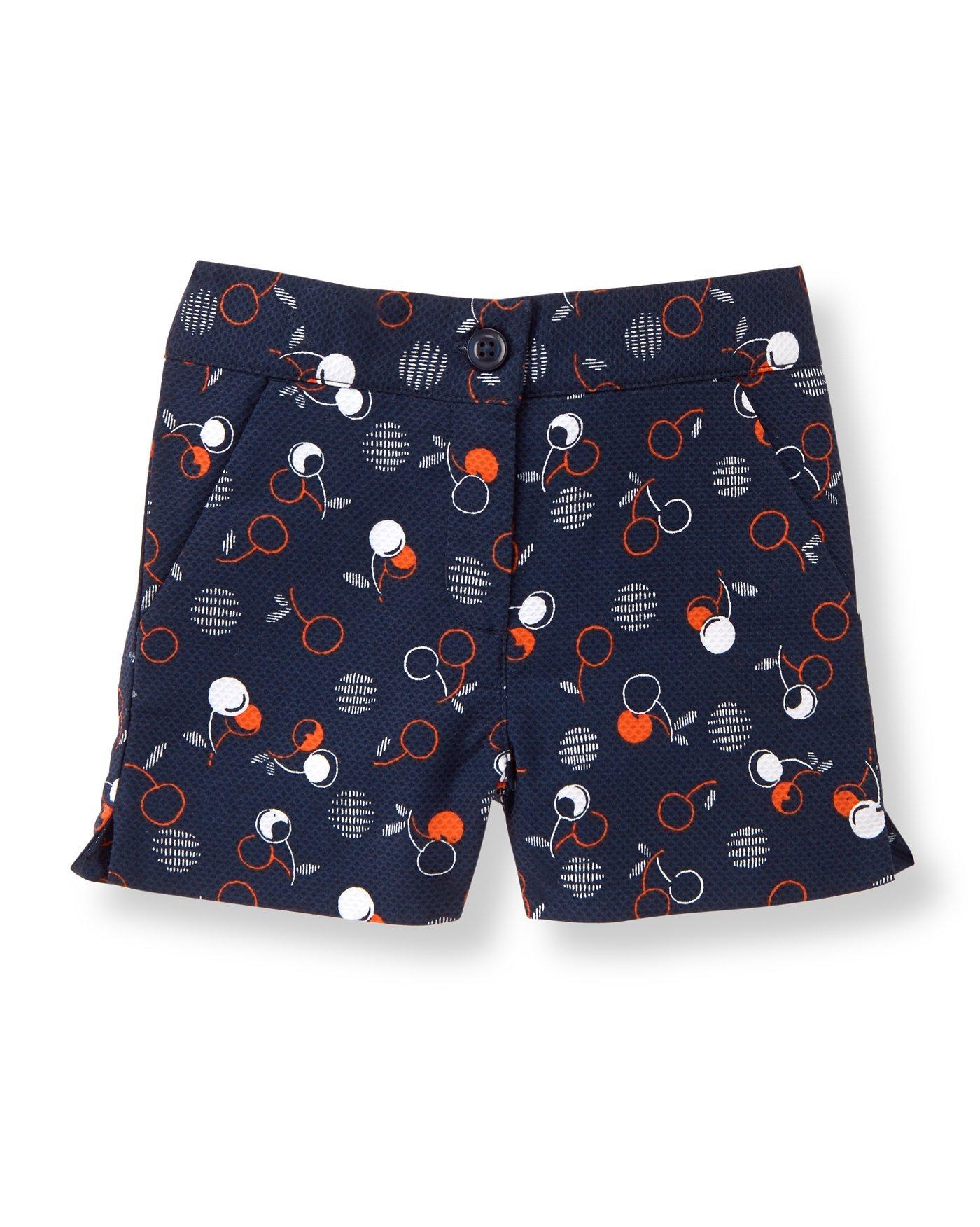 Girl Navy Cherry Pique Short by Janie and Jack