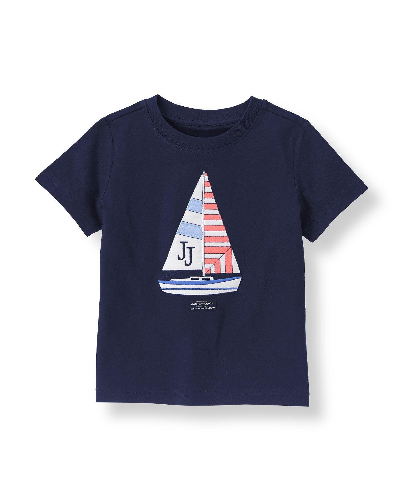 Boy Navy JJ Boat Tee by Janie and Jack