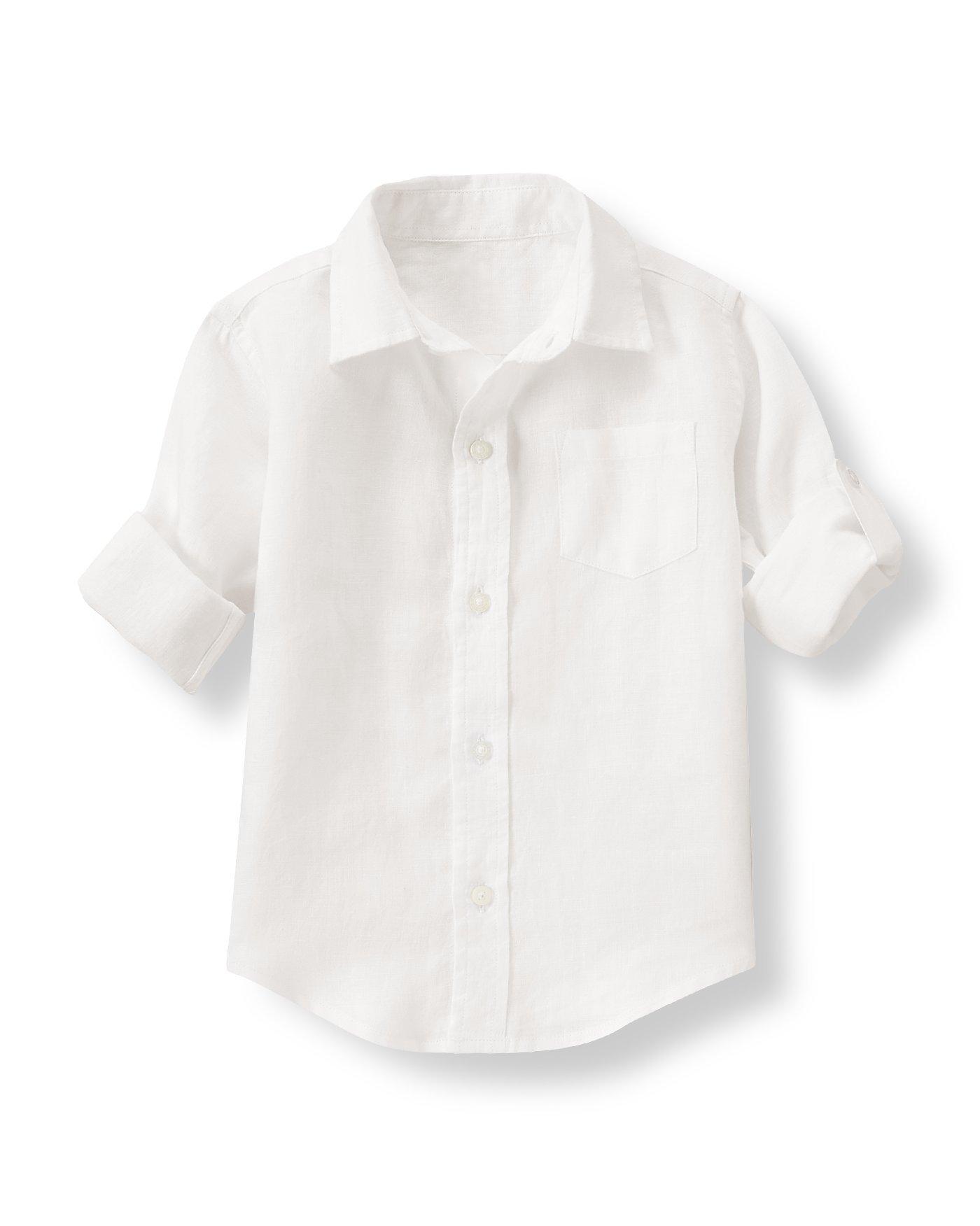 kids white button shirt