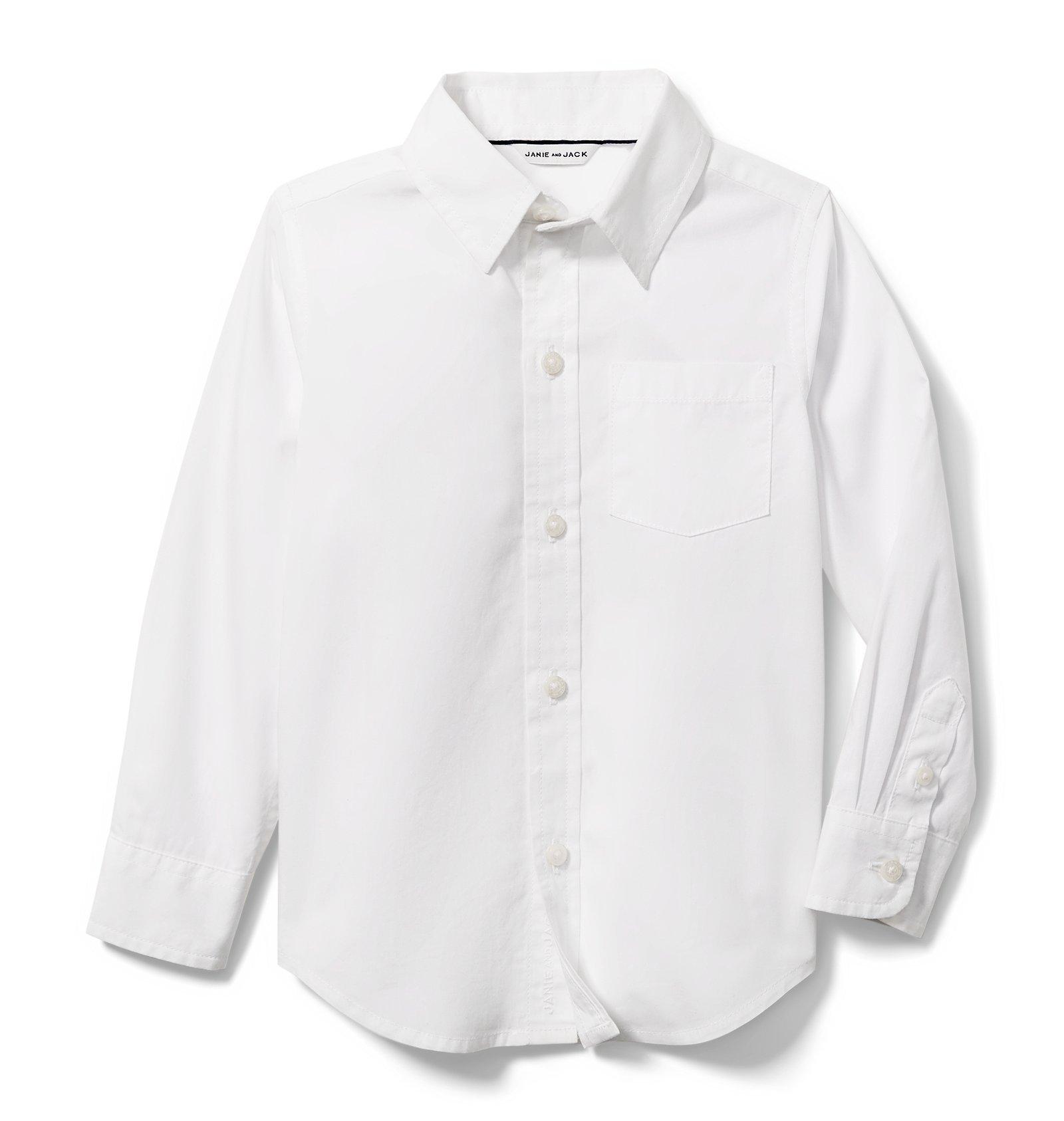 Boy White The Poplin Shirt by Janie and Jack