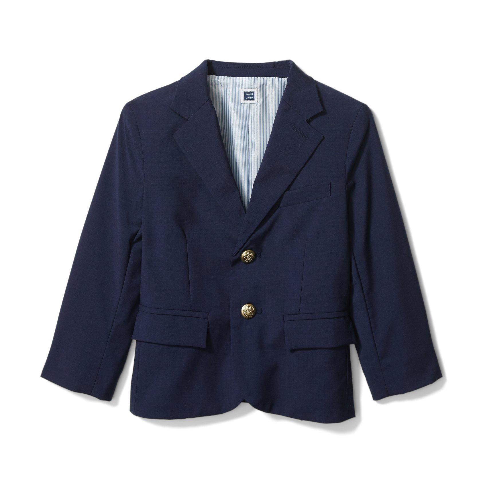 Boy Navy Wool Suit Blazer by Janie and Jack