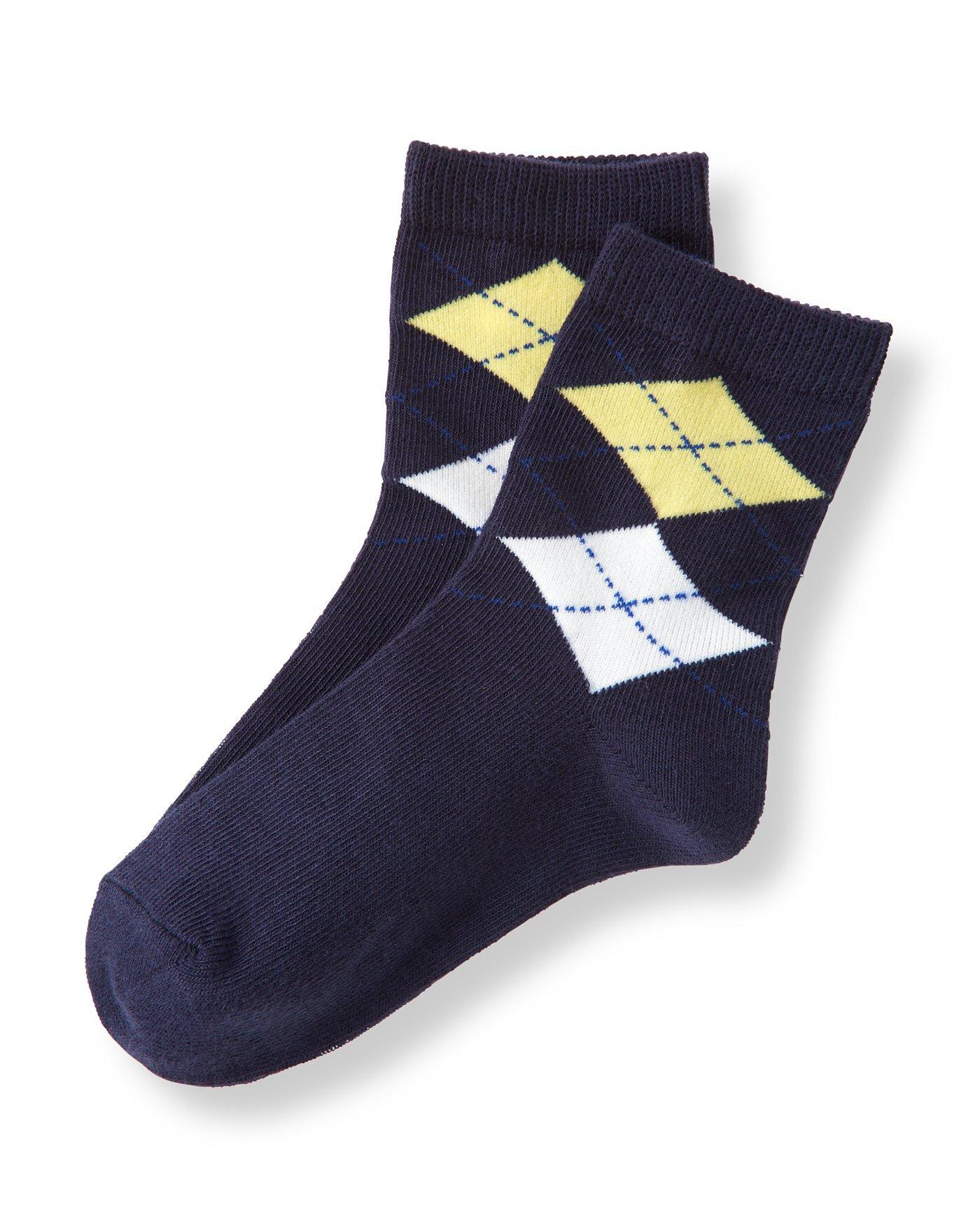 Boy Navy Argyle Sock by Janie and Jack