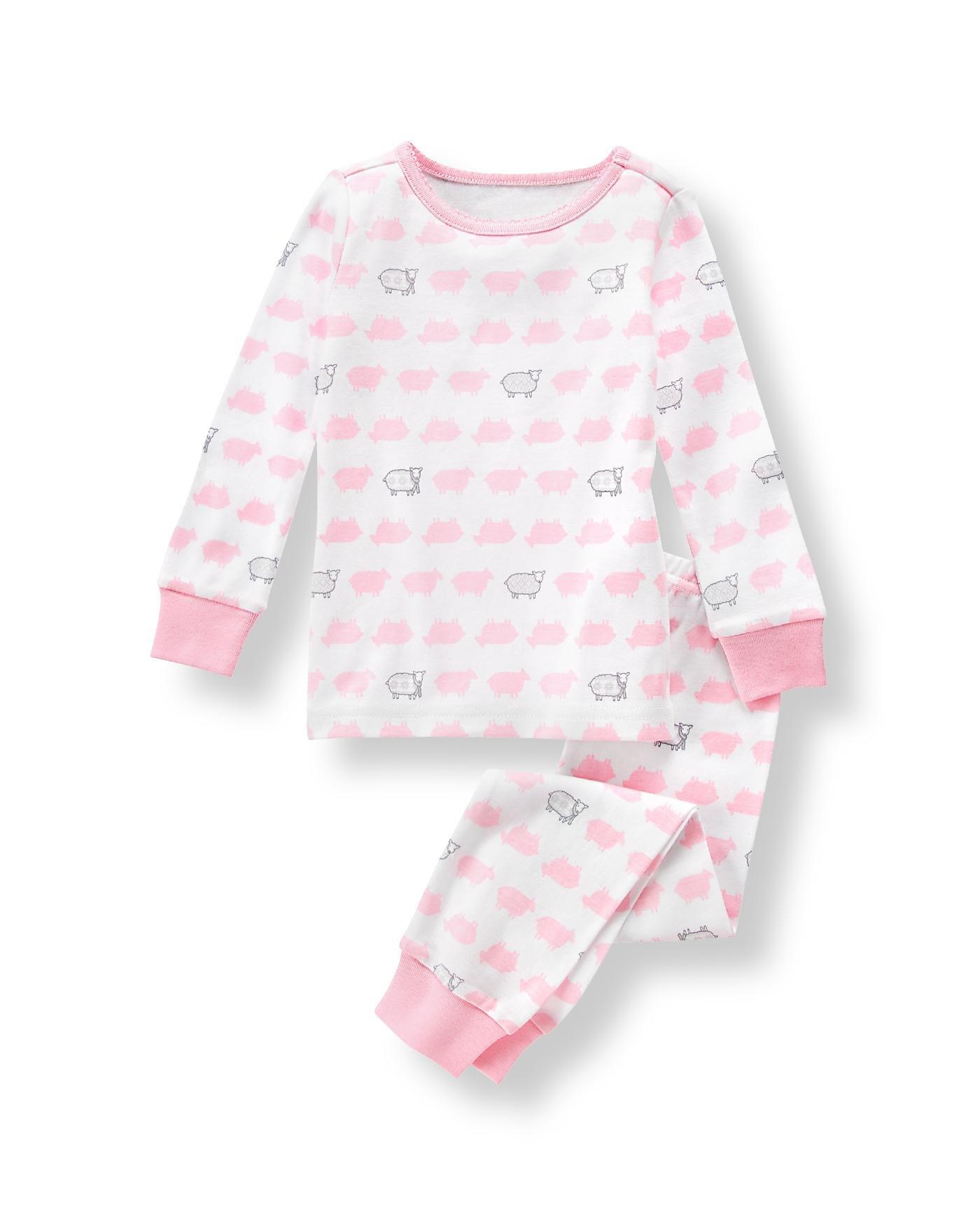 Girl Cozy Pink Sheep Sheep Print Pajama Set by Janie and Jack