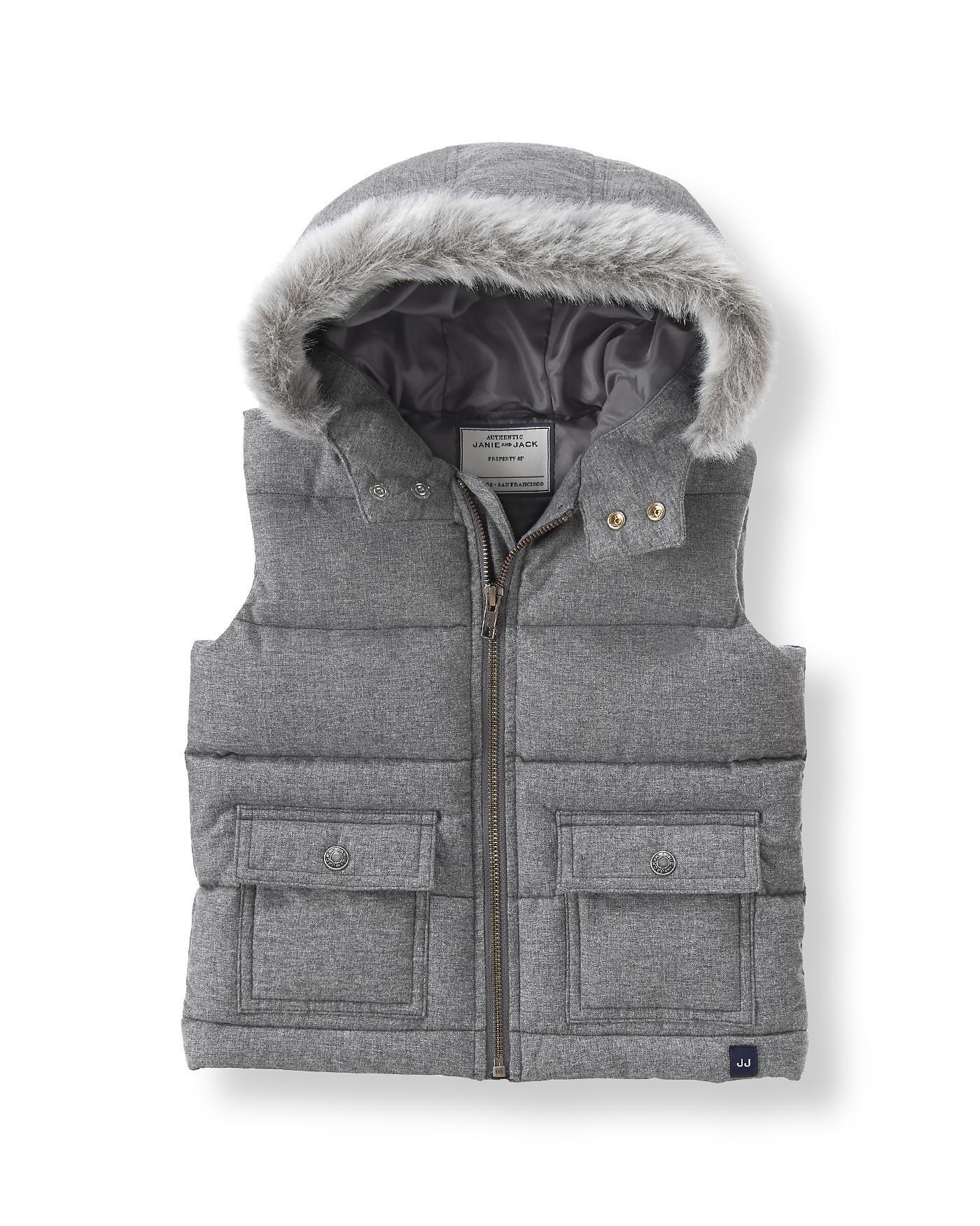 Hooded Puffer Vest image number 0