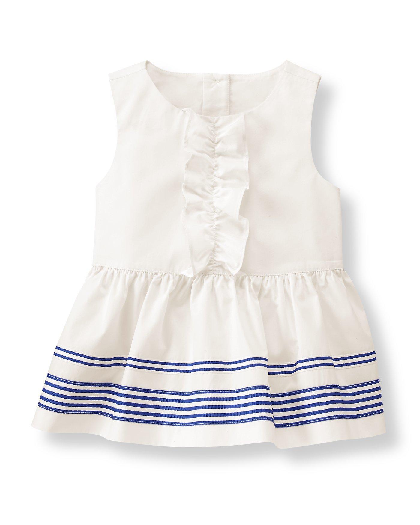 Girl Ivory Striped Ribbon Top by Janie and Jack