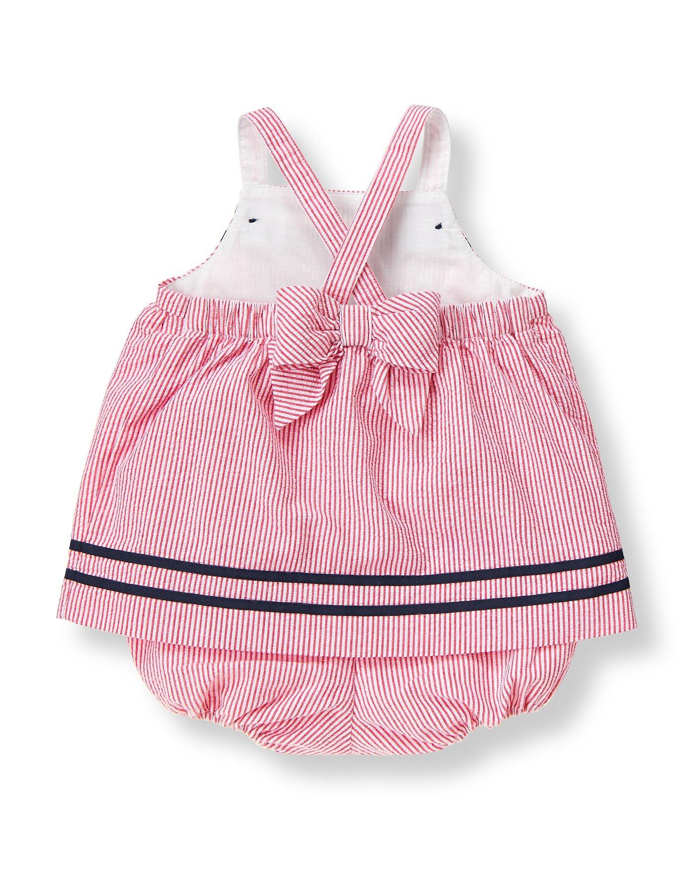 Seersucker Skirted 1-Piece image number 1