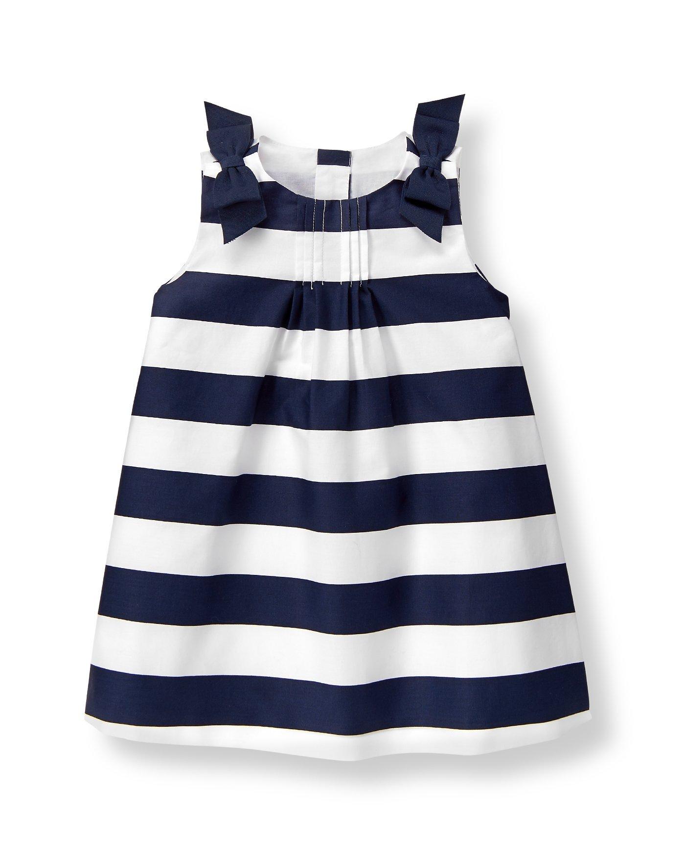 Newborn Navy Stripe Striped Dress by Janie and Jack