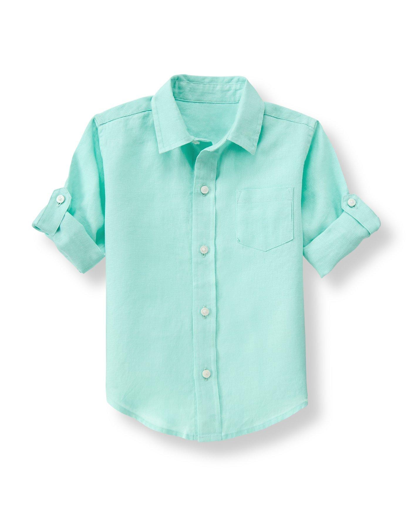 Roll-Cuff Linen Shirt image number 0
