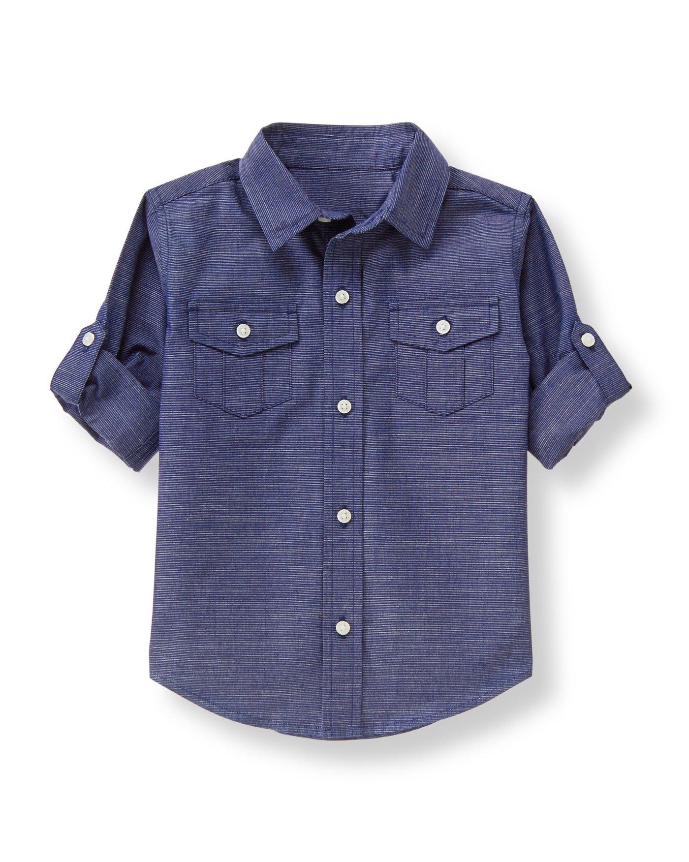 Boy Indigo Stripe Striped Shirt by Janie and Jack