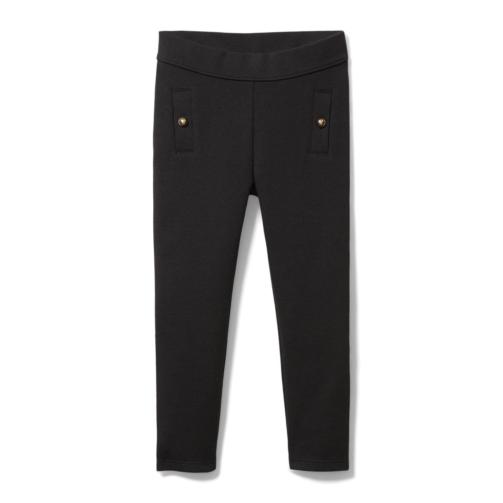 Girl JJ Black Button Ponte Pant by Janie and Jack