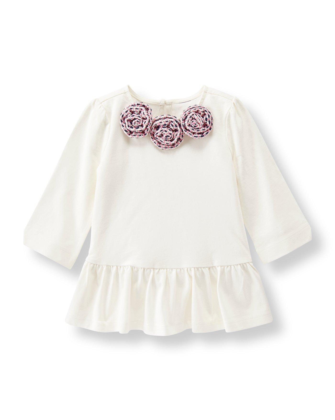 Rosettes Peplum Top image number 0