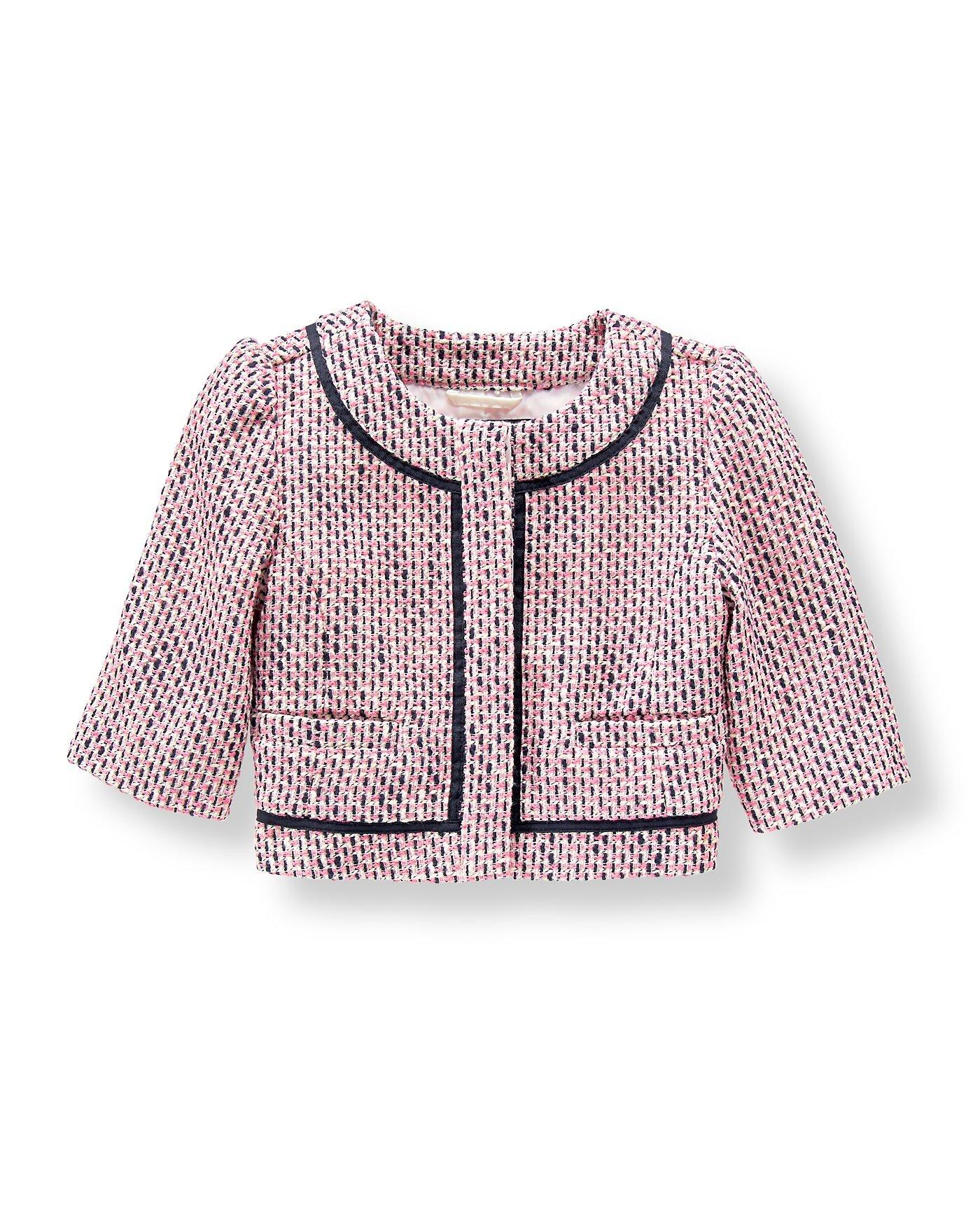 Girl Hydrangea Pink Tweed Jacket by Janie and Jack