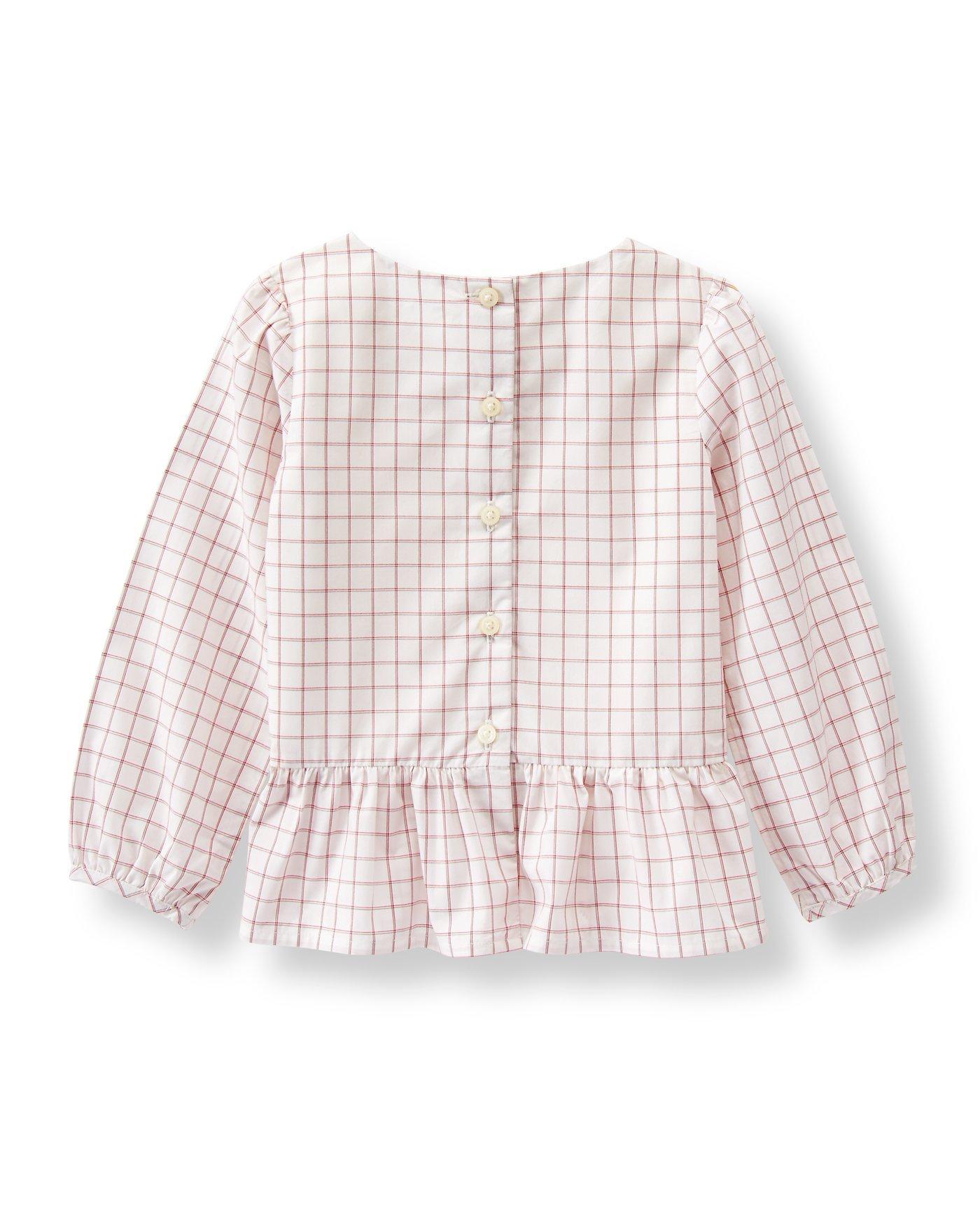 Windowpane Peplum Top image number 1