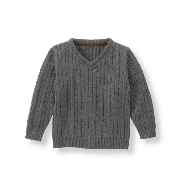 Cable V-Neck Sweater image number 0