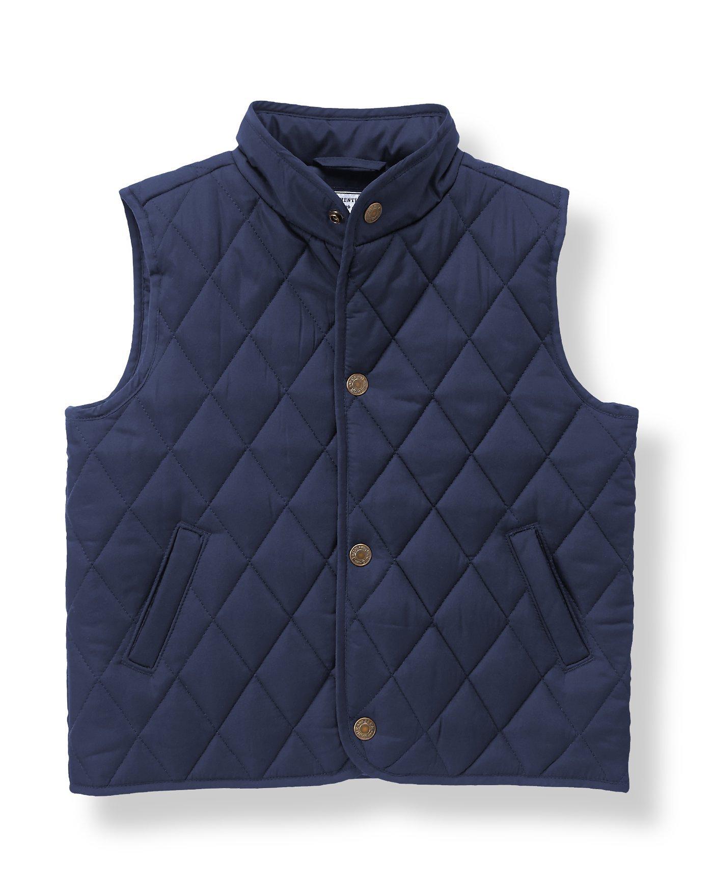 Boy Navy Quilted Vest by Janie and Jack