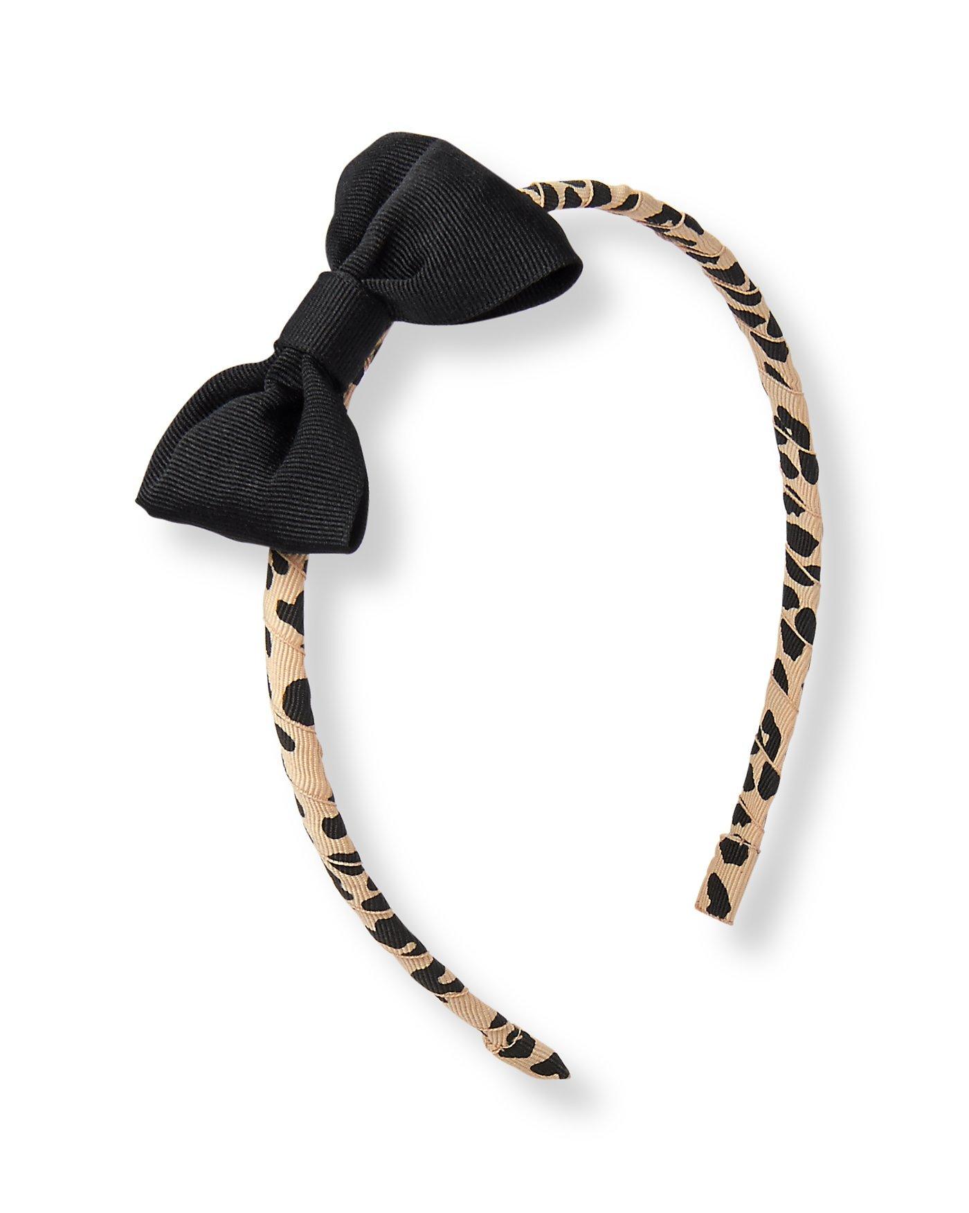 Leopard Bow Headband image number 0