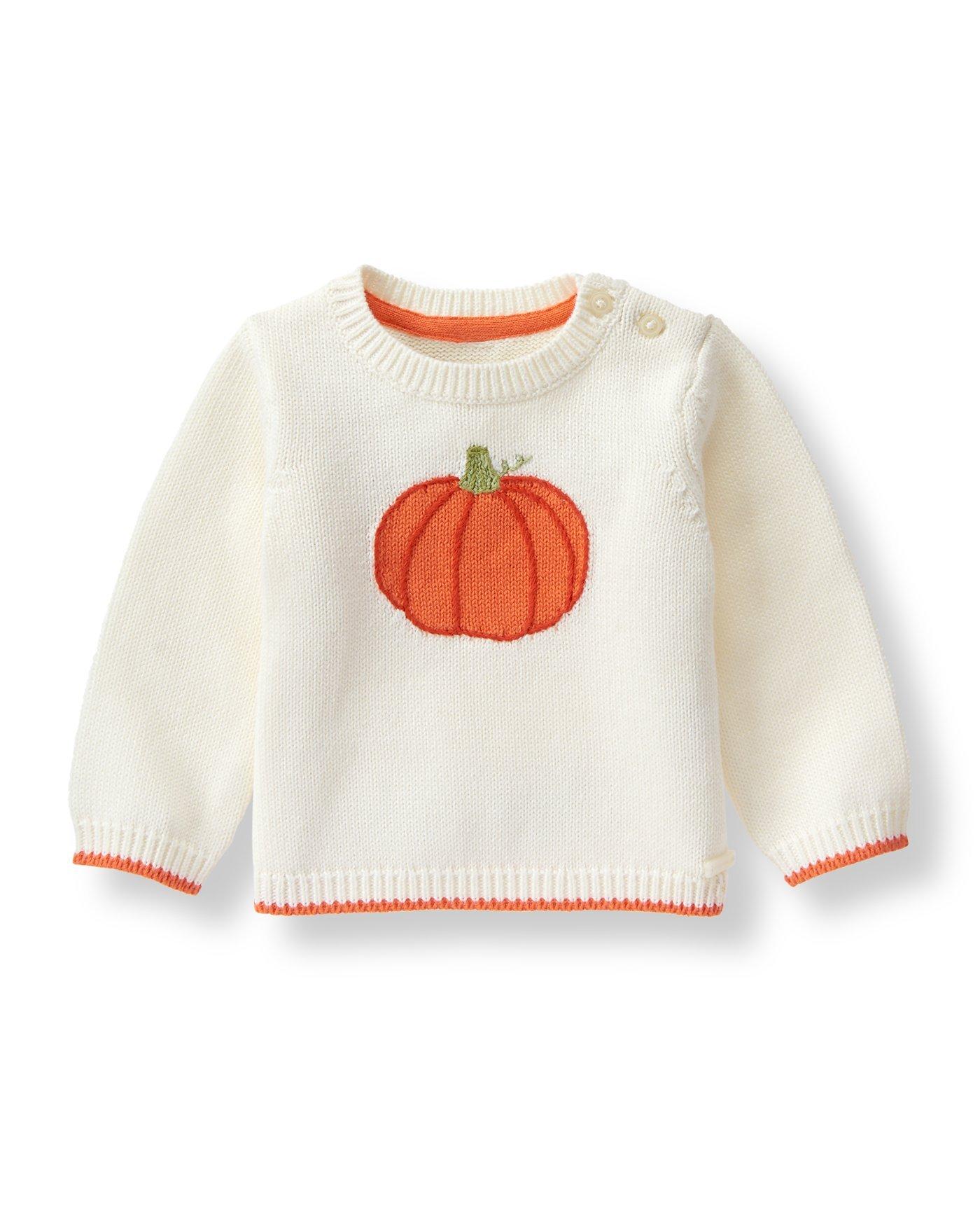 Sale Ivory Pumpkin Sweater by Janie and Jack