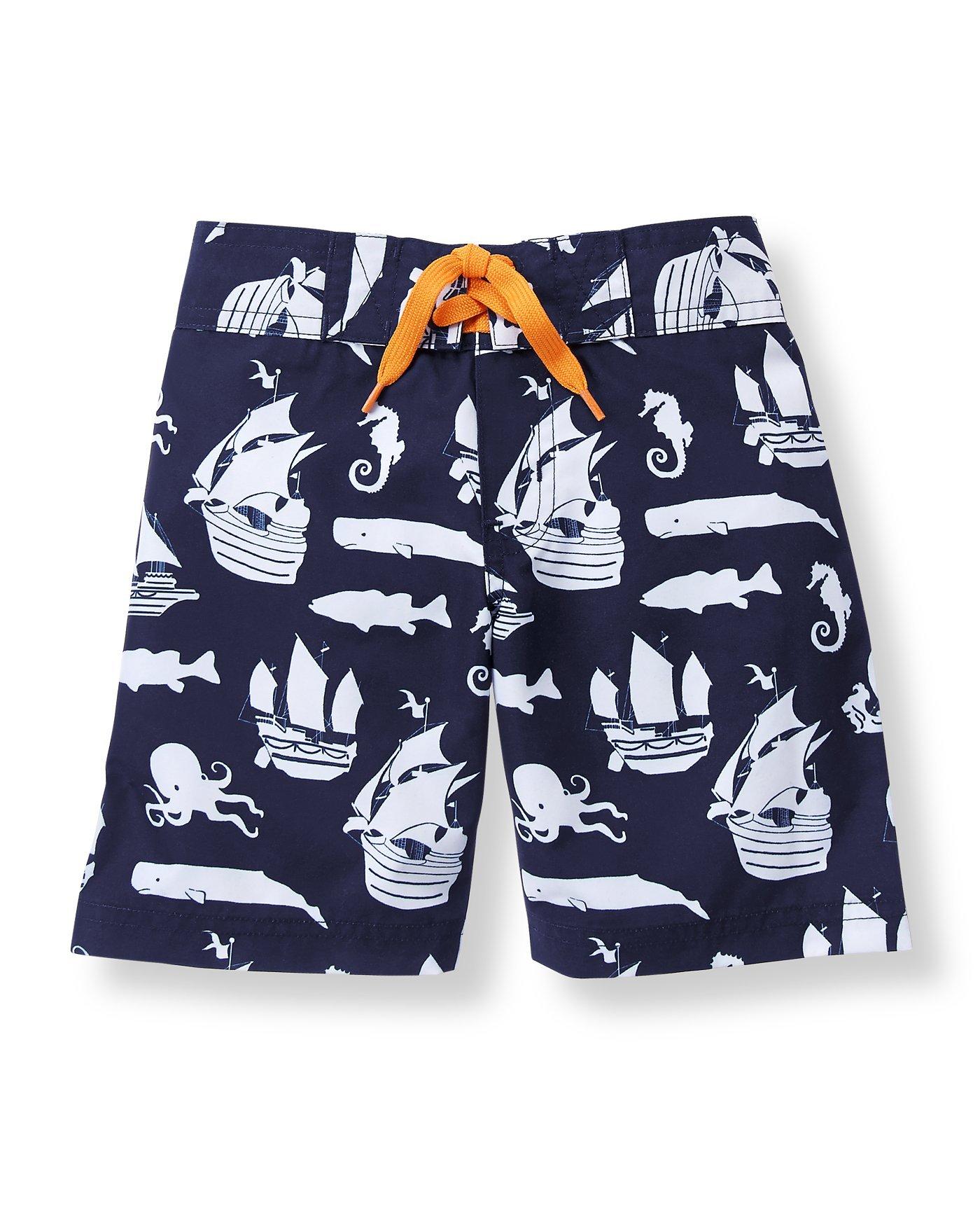 Navy Deep Sea Swim Trunk at JanieandJack