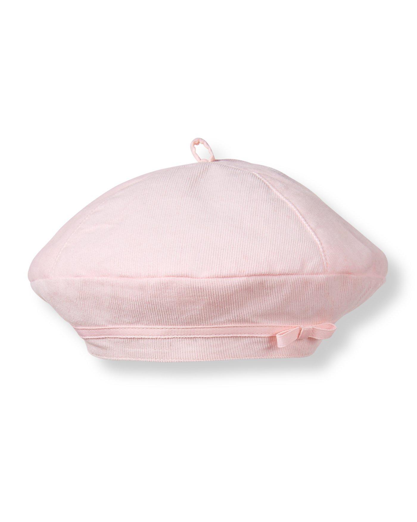 Baby Pastel Pink Corduroy Beret by Janie and Jack