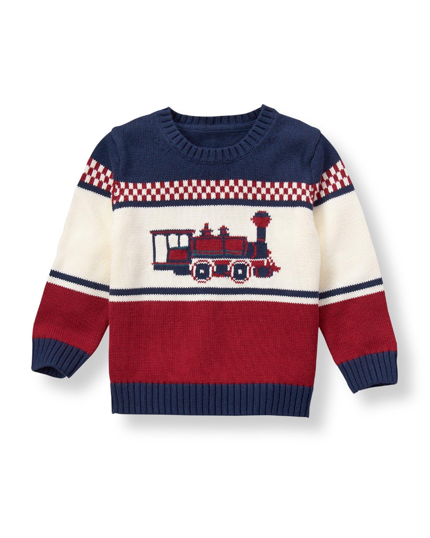 Boy Connor Navy Tiger Sweater by Janie and Jack