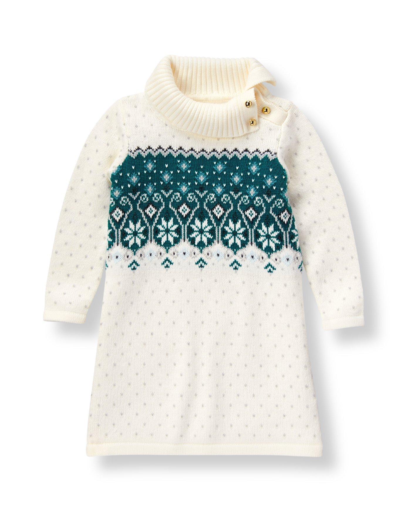 Collections Ivory Fair Isle Sweater Dress by Janie and Jack