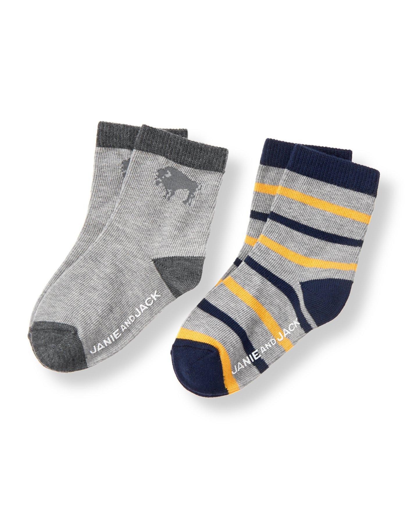 Buffalo & Stripe Sock 2-Pack image number 0