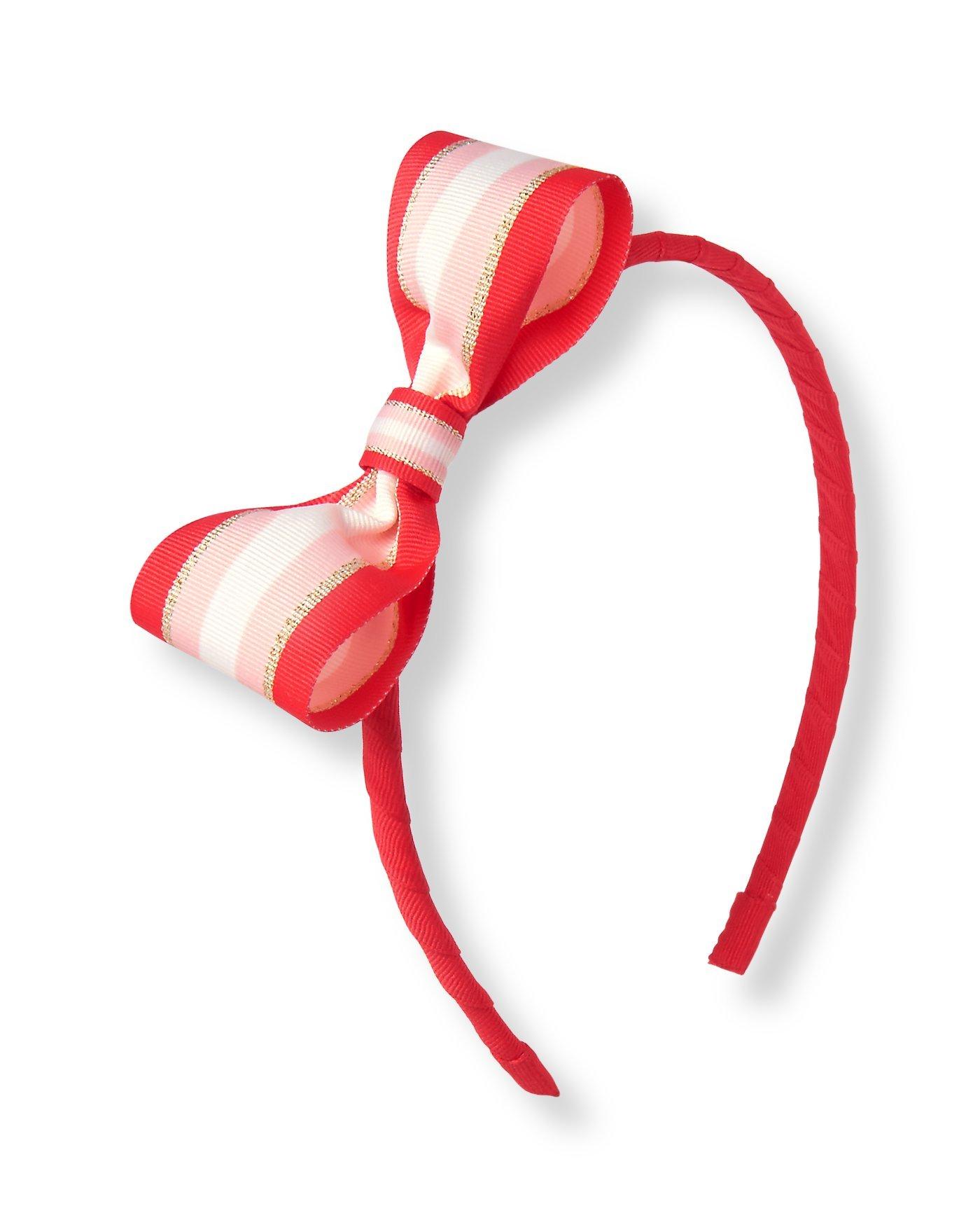 Striped Bow Headband image number 0