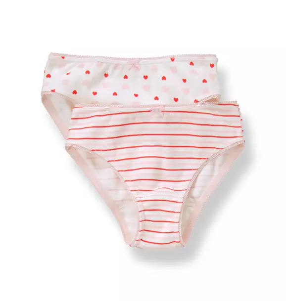 Newborn Forever Red Print Valentine Underwear 2-Pack by Janie and Jack