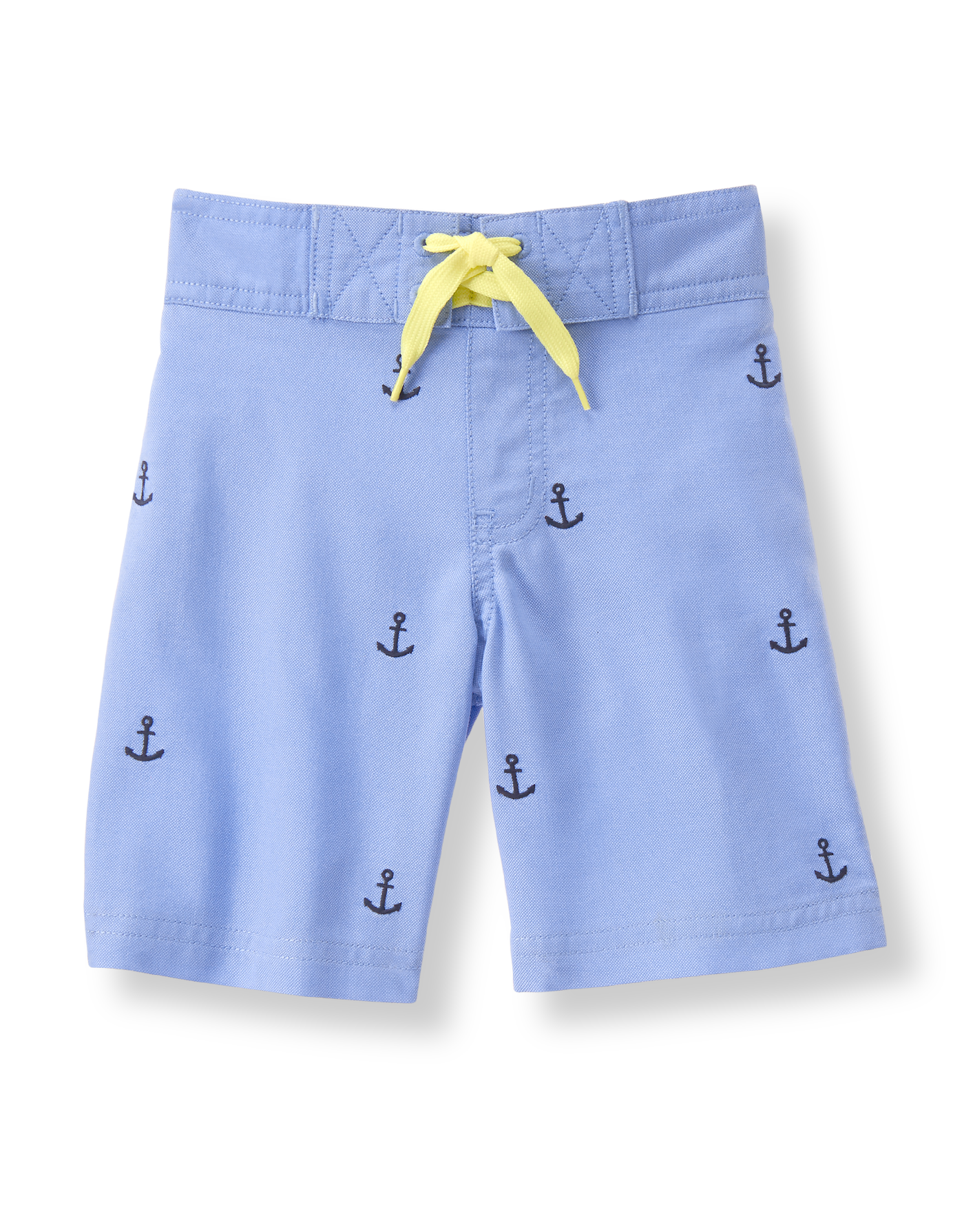 Boy Pacific Blue Embroidered Swim Trunk by Janie and Jack