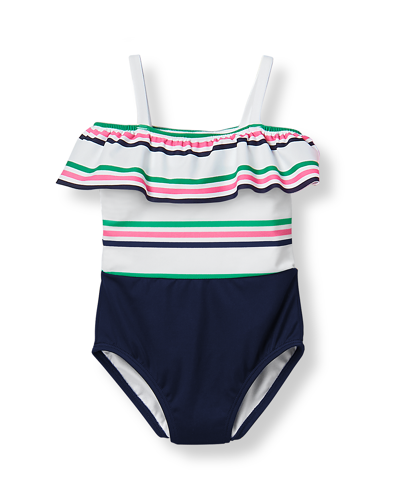 Striped Ruffle Swimsuit image number 0