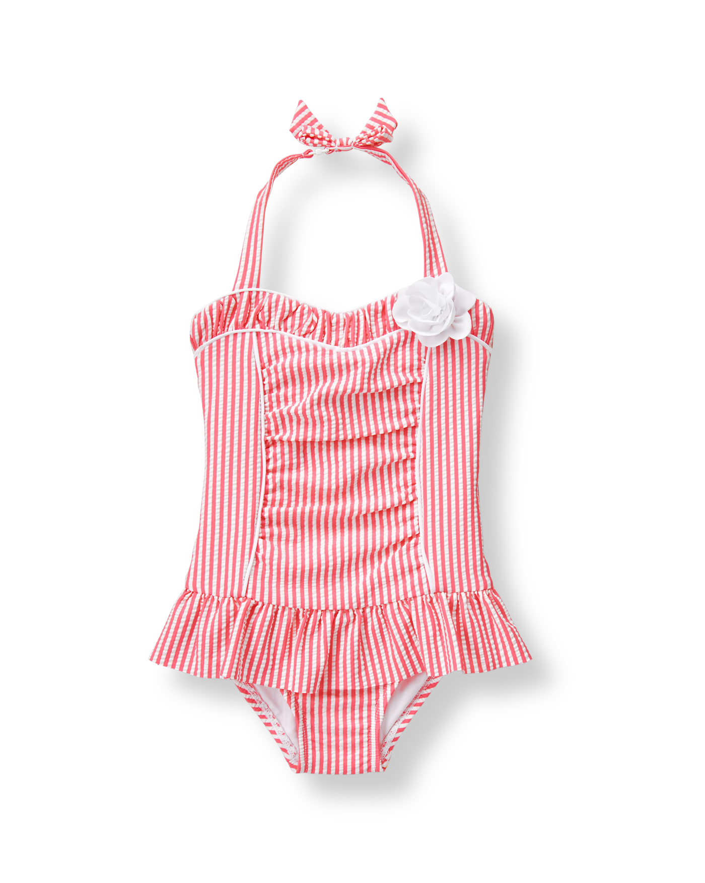Seersucker Swimsuit With Watermelon