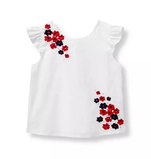 Embroidered Poppy Top image number 0