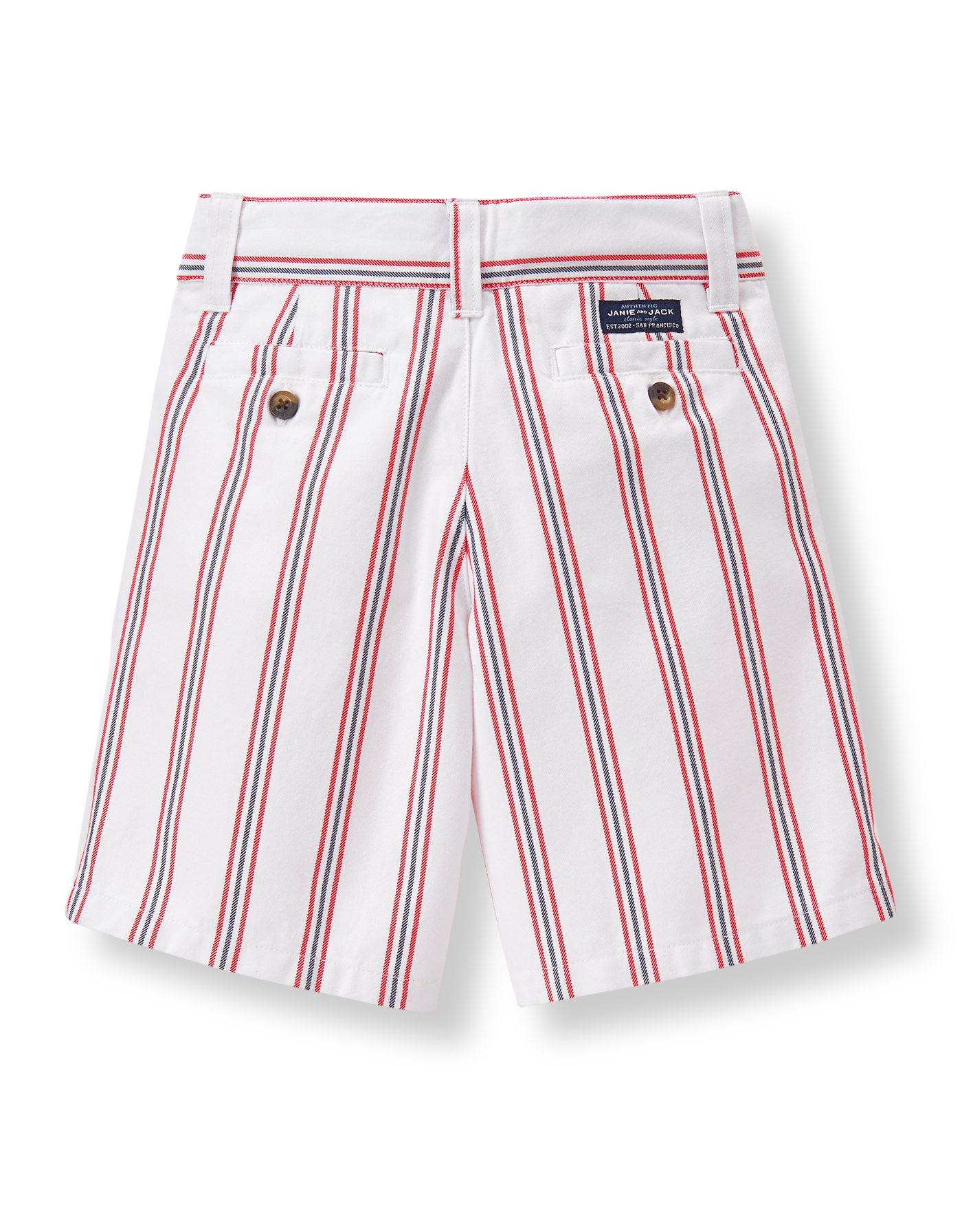 Striped Twill Short image number 1