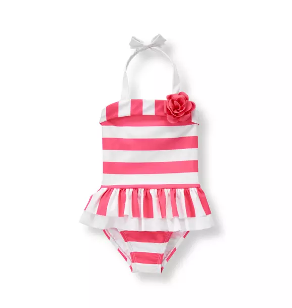 Striped Bloom Swimsuit image number 0