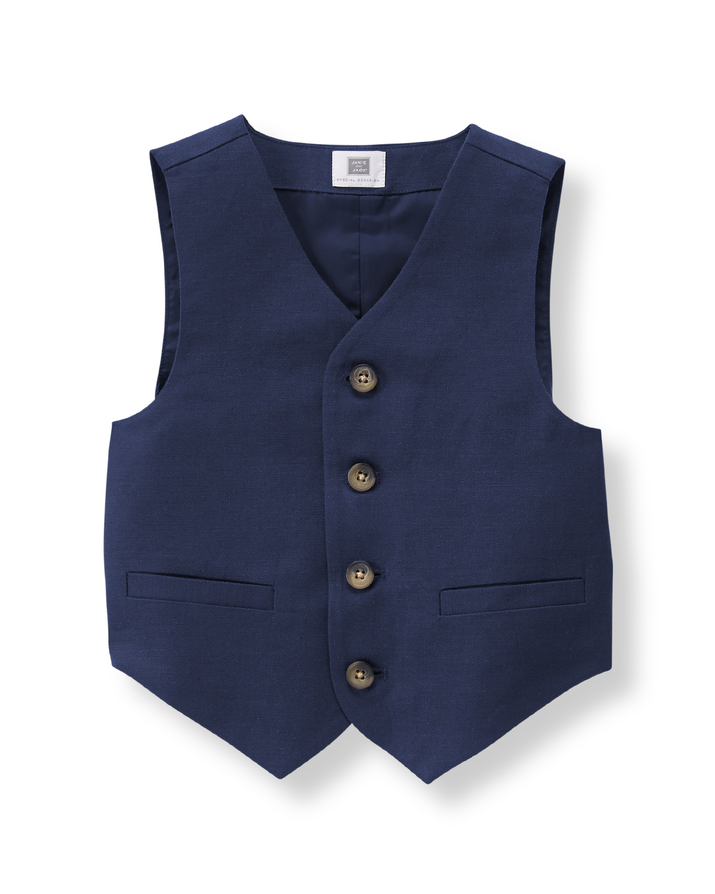 Linen Blend Suit Vest