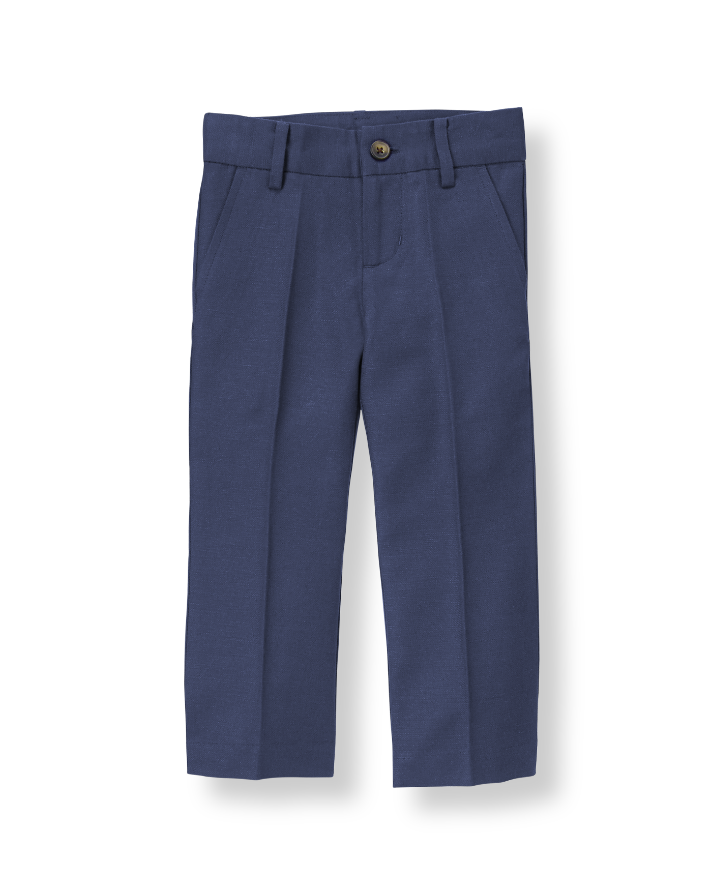 Navy Linen Blend Suit Trouser at JanieandJack