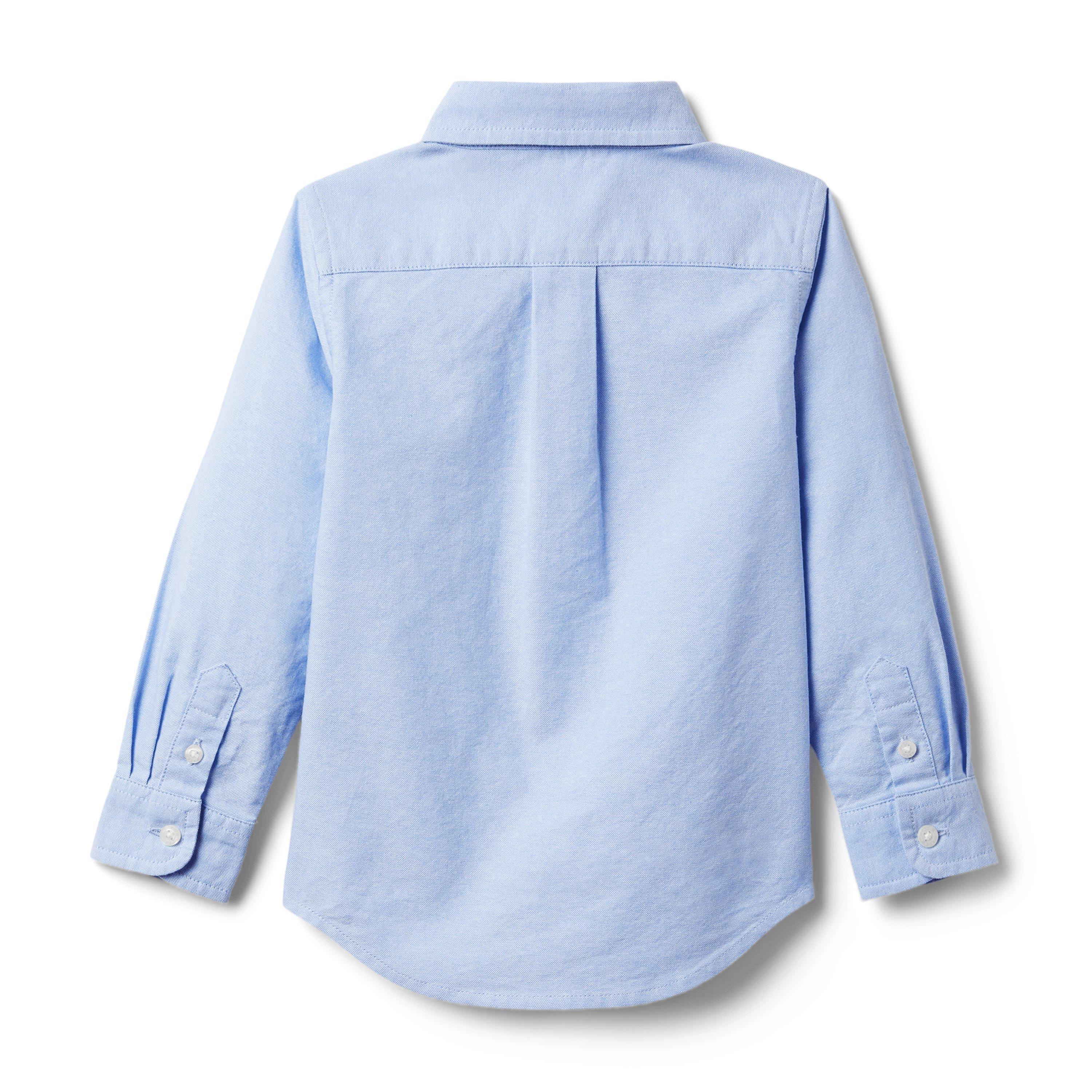 Long Sleeve Smocked Cami Shirt Oxford Blue