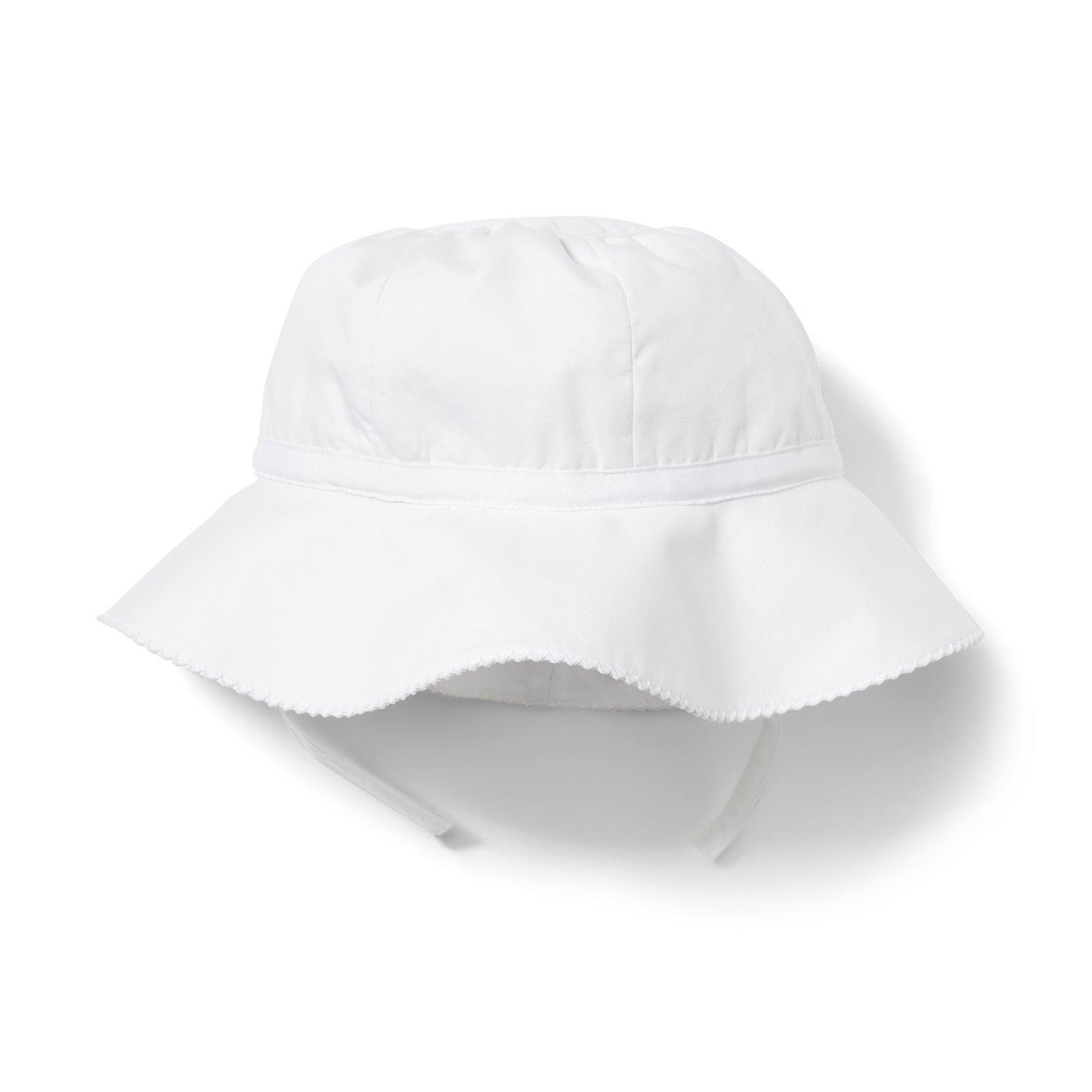 Newborn White Poplin Sun Hat by Janie and Jack