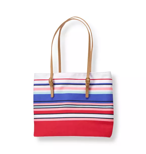 Striped Canvas Tote image number 0