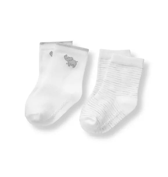 Elephant & Stripe Sock 2-Pack image number 0