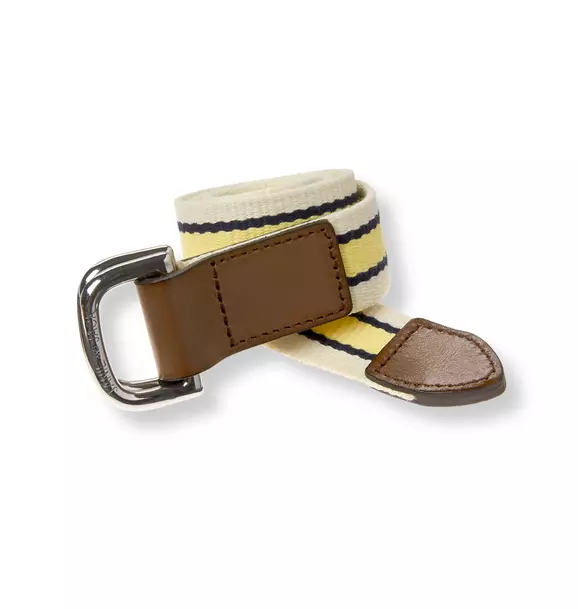 Collections Coastal Yellow Striped Belt by Janie and Jack