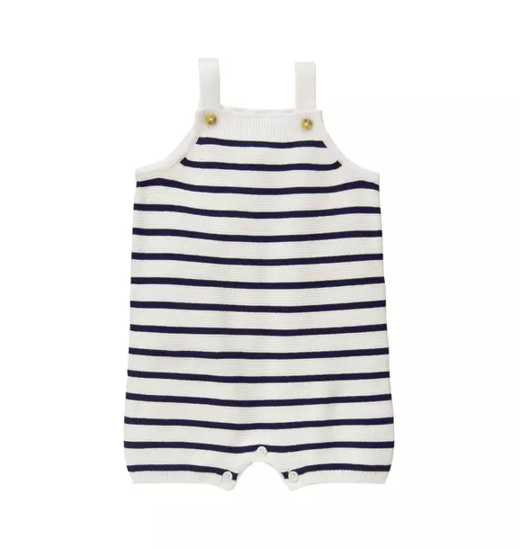 Striped Sweater Shortall image number 0