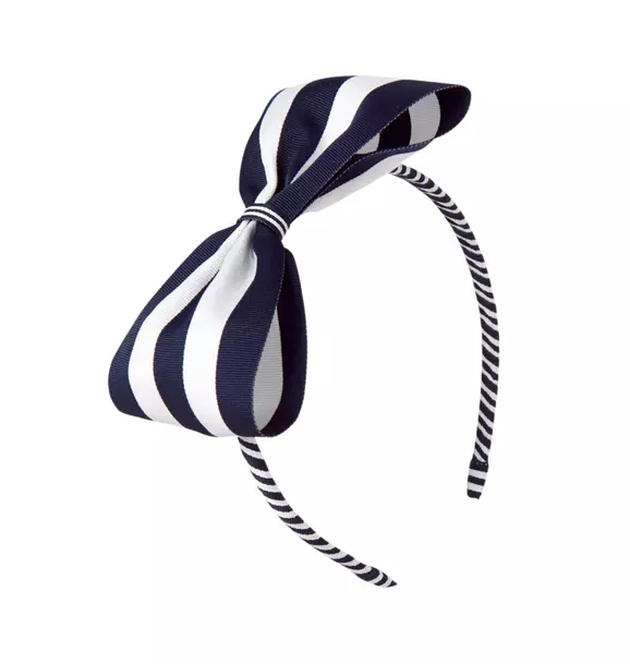 Striped Bow Headband image number 0
