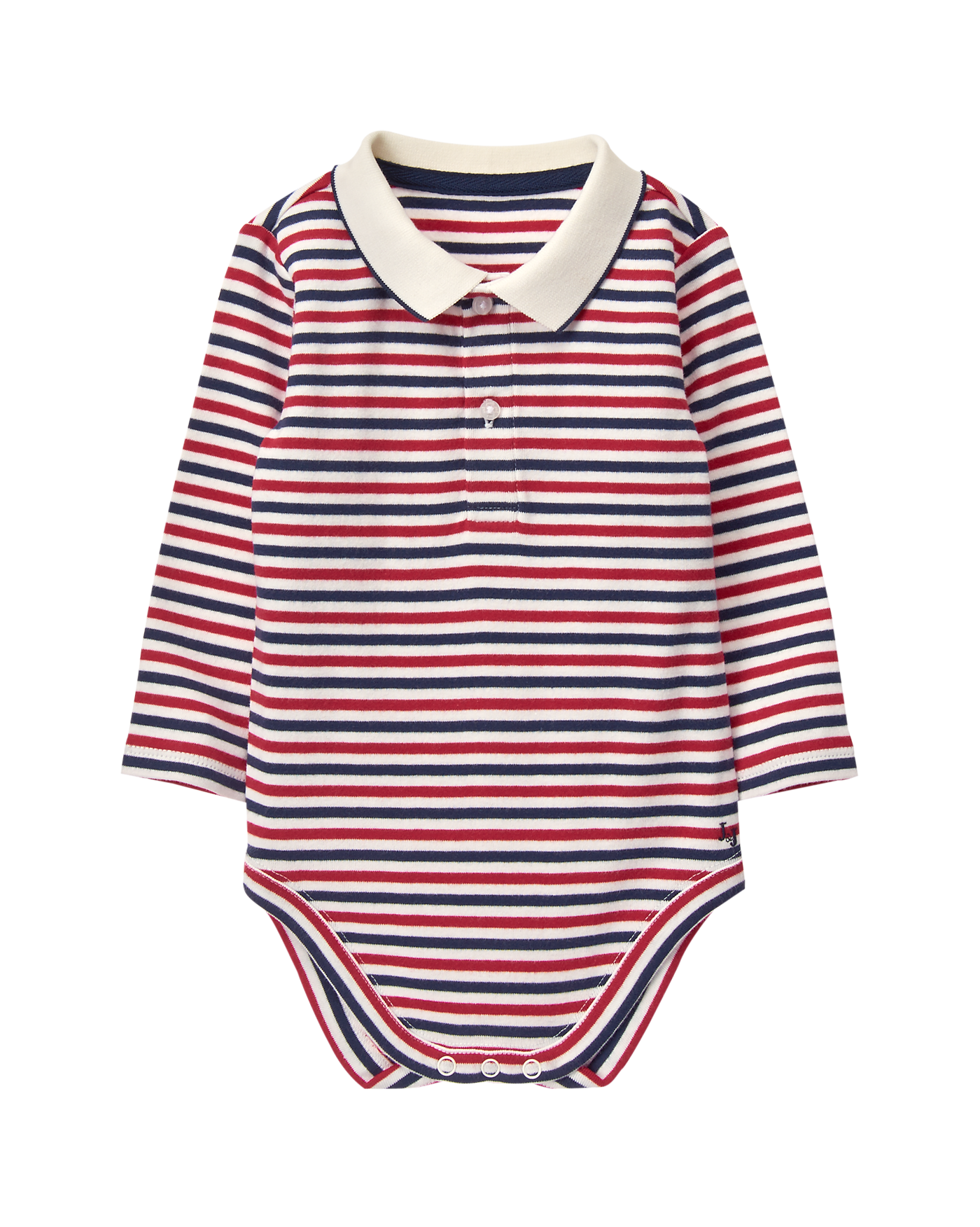 Striped Polo Bodysuit image number 0