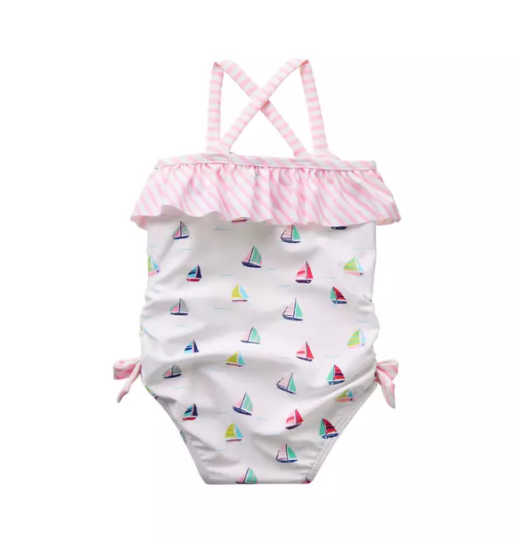 Sailboat Print Swimsuit image number 1