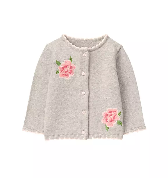 Embroidered Rose Cardigan image number 0