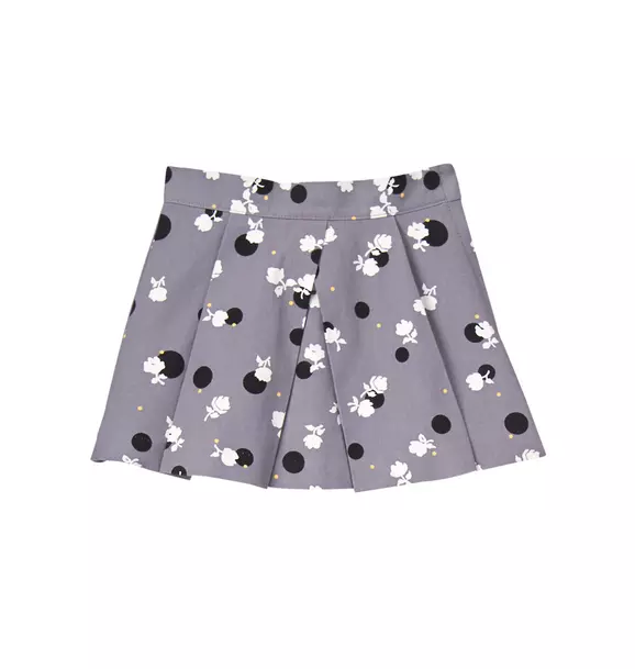 Pleated Floral Dot Skirt image number 0
